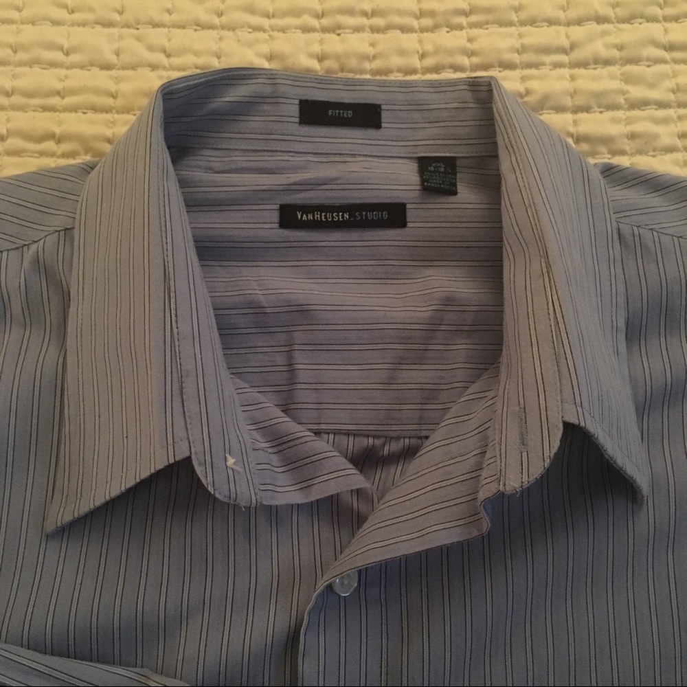 Van Heusen Dress Shirt XXL 18 - 18 1/2 Fitted